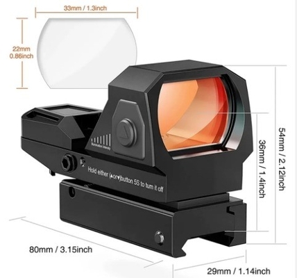 Zwarte rood punt voor jagen automatisch uitschakelen en professionele reticel kleur rood groen