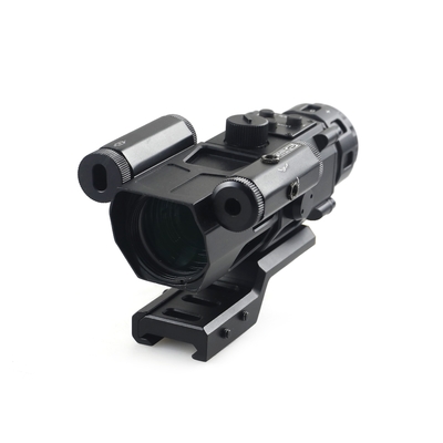4x vergroting Aluminium legering Prismatische scope met rode laser jacht essentieel