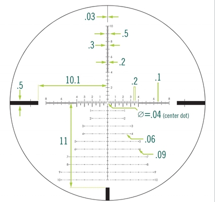 Vor Optische reikwijdte 5-25x56FFP 34mm met glazen reticel en 56mm objectieflensdiameter
