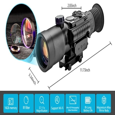 55 mm Oogverlichting KDS1W 3.7X-11X Digitaal nachtzicht voor jacht IP65