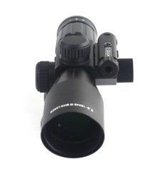 2.5-10X Vergroting Zwarte laser optische scope met rode laser zicht jacht essentieel