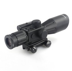 2.5-10X Vergroting Zwarte laser optische scope met rode laser zicht jacht essentieel
