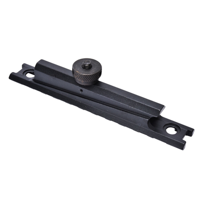 Zwarte matte 21 mm aluminium basis jachthoek met geknoeide duimnoot aansluiting