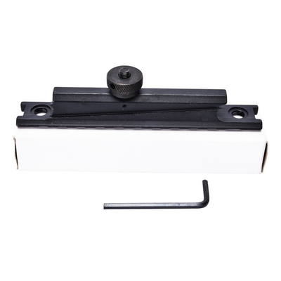 Zwarte matte 21 mm aluminium basis jachthoek met geknoeide duimnoot aansluiting