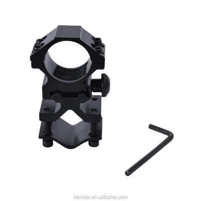 25.4mm Aluminium legering Afneembare dubbele ring montage voor zwarte zaklamp en 100g gewicht