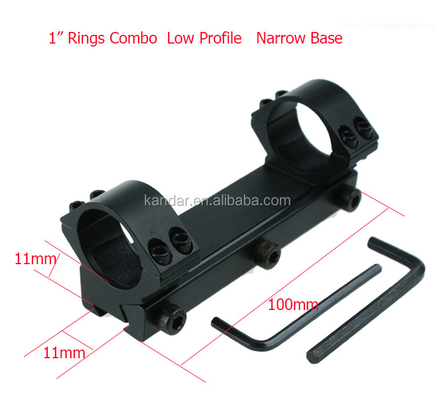 Aluminiumlegering Een stuk Offset Low Profile Ring 25.4mm Scope Mount L2303 voor optisch zicht 1 inch Ring