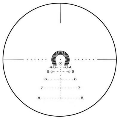 1-6x28 IRF Variabele optica FFP-omvang voor type reticel BDC en parallaxinstelling 100YDS