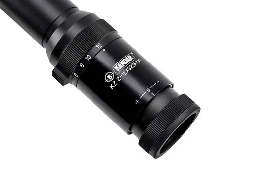 35mm KANDAR KZ 2-12x32 Eerste brandpuntvliegtuig jachtscherm met zijfocus glas reticel
