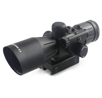 2.5-10X Vergroting Zwarte laser optische scope met rode laser zicht jacht essentieel