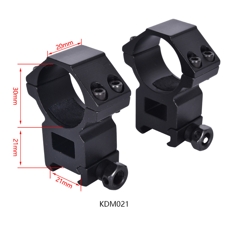 Hoog profiel Dual Ring Scope Mount Double Rings Mount Matte Zwart Centrum Hoogte 21mm