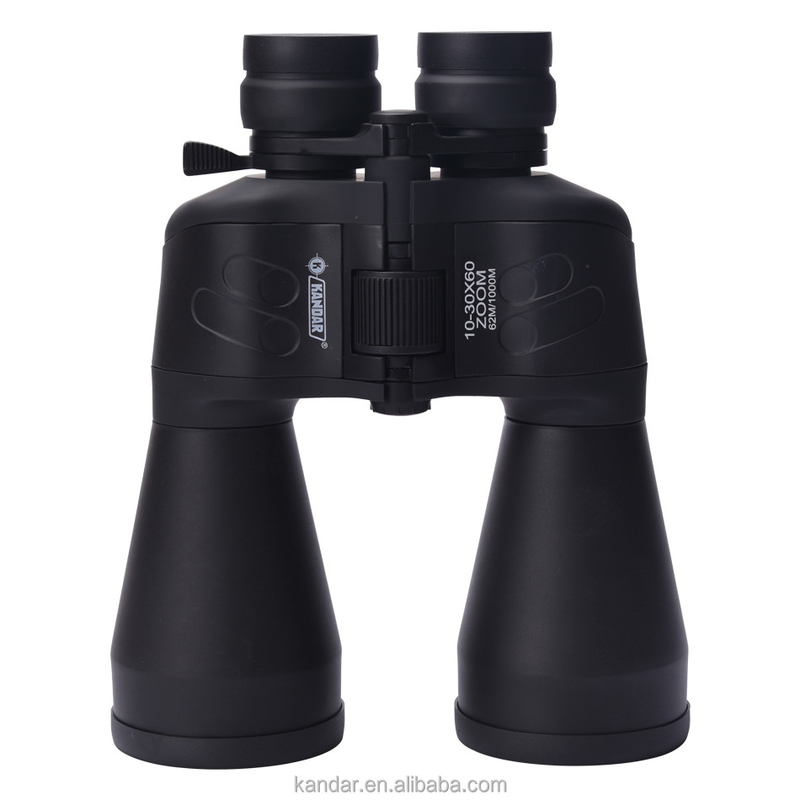 10-30x60 Porro BK7 verrekijker met opvouwbare oogleden en volledig meervoudige coating in zwart