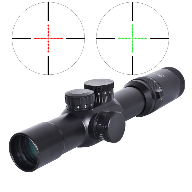Vergroting 2-12x Jachtoptische 35mm Een-stuk buis SF FFP Rode en Groene Scope