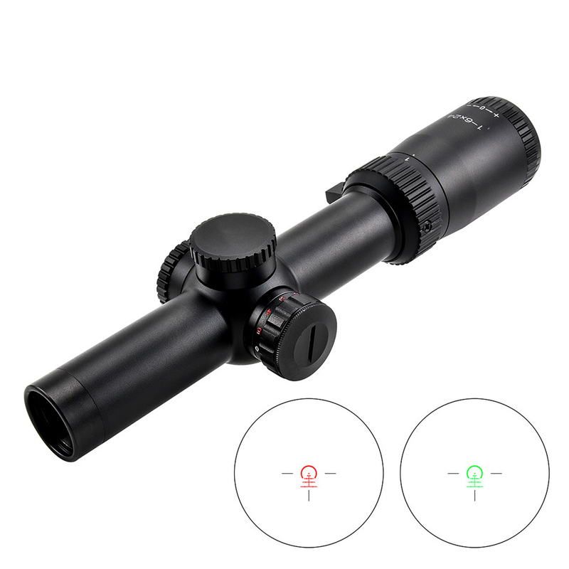 1-6x24 Zwart Tactisch Glas Geëtste Reticel Optica Ruimte voor Jagen LPVO Zicht veelzijdig